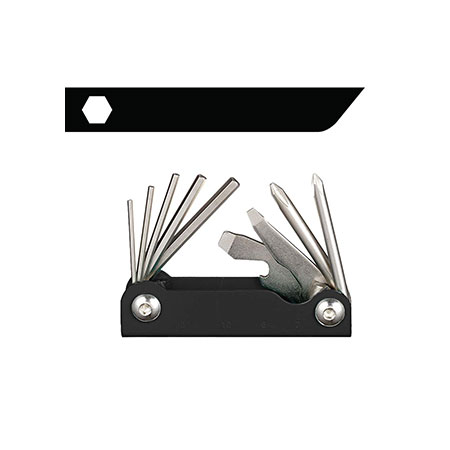 तह उपकरण सेट - 14-in-1 Key Mini Folding Key Wrench Set