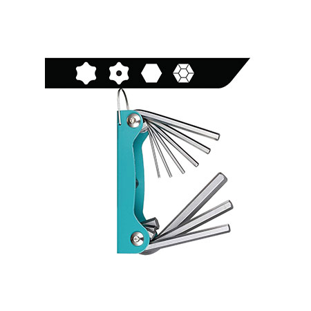 ประแจหกเหลี่ยมพับ - Mini Folding Key Wrench Set